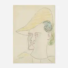 Untitled by John Graham, c. 1940, pencil on paper, sold Oct 2019