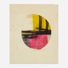 Alfred Leslie, Oval, 1959, collage with gouache on paper