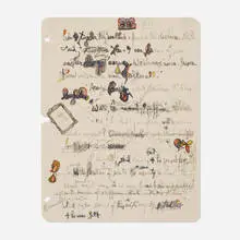 Untitled by Dieter Roth, c. 1965, ink on paper, sold Oct 2019