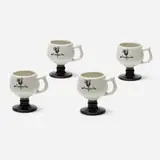 Caribe China, coffee cups, set of four, c. 1965, glazed stoneware