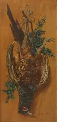 A Van Berg, Untitled, oil on board 59 x 28cm (2)