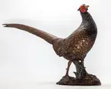 John Cox, Untitled, John Cox (1952-2014) Pheasant bronze 71cm wide 15cm deep 49cm high .