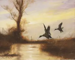 Untitled by John Trickett, oil on board 39 x 49cm ., sold Jun 2021
