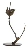 Nick Bibby, Untitled, Nick Bibby (b.1960) A Wren bronze with brown and green patina