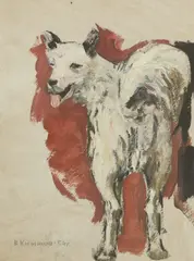 Vinar Knyjov, Untitled, 1954 oil on board 28 x 20.5cm and 26.4 x 17.5cm (2)