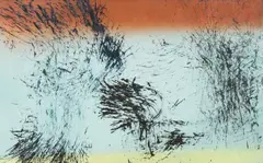 Hans Hartung, T 1980 H 34, 1980, Acryl auf Leinwand
