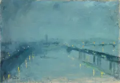 Lesser Ury, London im Nebel, 1926, Öl auf Leinwand