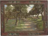 Max Liebermann, Schafherde, 1888, Öl auf Leinwand. Doubliert