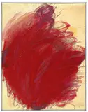 Arnulf Rainer, Ohne Titel (Rotes Bild), 1959, Mischtechnik auf Leinwand