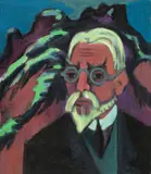Porträt Bosshart by Ernst Ludwig Kirchner, 1922, Öl auf Leinwand, sold Jun 2015