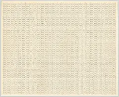 Gerhard Richter, Konzeptblatt zu „Farbfelder. 6 Anordnungen von 1260 Farben“ /  Probedruck zu „Farbfelder. 6 Anordnungen von 1260 Farben“ /  Mappe zu „Farbfelder. 6 Anordnungen von 1260 Farben“., 1974, Konzeptblatt: Filzstift in Schwarz und Bleistift auf zwei aneinander montierten Kartons / Probedruck: Farboffset auf weißem Karton (Gelb-Blau-Rot) / Mappe: 6 Farboffsets, jeweils auf weißem Karton
