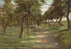 Max Liebermann, Schafherde, 1888, Öl auf Leinwand. Doubliert