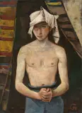 Jüngling mit Kopftuch by Karl Hofer, Um 1924, Öl auf Leinwand, sold Nov 2018