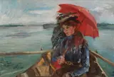 Lovis Corinth, Fräulein Heck“ (Im Boot auf dem Starnberger See)
