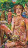Oskar Kokoschka, Sitzender Akt