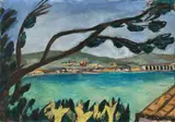 Max Beckmann, Kleine Landschaft aus Bandol, 1938, Öl auf Leinwand