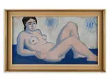 Jaromír Wíšo, Recumbent Nude, 1969, Tempera, cardboard