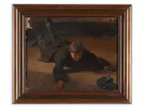 Jakub Schikaneder, On the Ice - Study, Oil on canvas