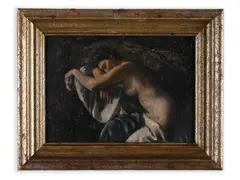 Karel Skála, Magdalene, 1943, Oil on cardboard