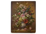 Paul Ecke, Flower Bouquet in a Vase, First half of 20th century, Oil on cardboard