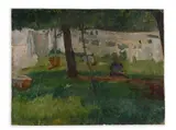 Antonín Slavíček, Laundress, Around 1900, Oil on cardboard