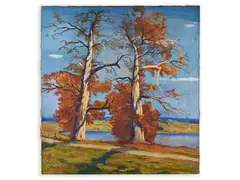 Trees Near the Pond by Karel Jan Sigmund, First half of 20th century, Oil on canvas, sold Oct 2022