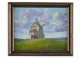 Václav Šrámek, Windmill Near Librantice, First half of 20th century, Oil on cardboard