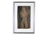 František Hudeček, A Figure, 1943, Ink, charcoal, watercolour