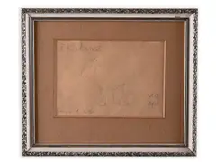 Jean Effel, Horse, 1958, Pencil, watercolour, paper