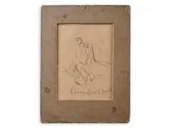 Luděk Marold, Figural Study, Second half of 19th century, Pencil, paper