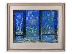 František Tröster, Scenic Design I., 1962, Tempera, pastel, paper
