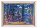 František Tröster, Scenic Design II., 1960s, Pastel, acrylic, paper