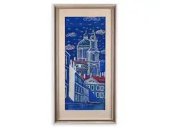 František Tröster, Saint Nicholas Church, 1962, Pastel, acrylic, paper