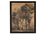 Karel Vik, A Study of Trees, First half of 20th century, Charcoal, paper