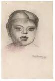Diego Rivera, Untitled, 1949, Chalk on rice paper