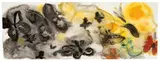 Mary Weatherford, Mariposa, 1994, Mixed-media on paper