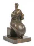 Maquette for Seated Woman by Henry Moore, Bronze, sold Feb 2020