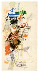Ynez Johnston, Untitled, 1957, Pencil, ink, watercolor, and pastel on handmade paper