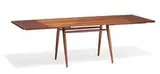 Turned leg dining table by George Nakashima, c. 1960, Walnut and rosewood, sold Feb 2020