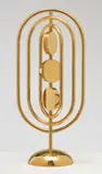 9 x 18 x 27 in Movement by Yaacov Agam, 1988, Gold-plated brass, sold Feb 2020