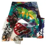 Sam Gilliam, Purple Antelope Space Squeeze, 1987, Relief, etching, aquatint, collograph, and hand-painted collage on handmade paper with embossing
