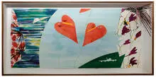 Billy Al Bengston, Ka'ao, 1983, Watercolor and collage on paper