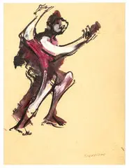 David Alfaro Siqueiros, Untitled, c. 1965, Gouache on paper mounted to panel