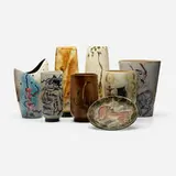 Stonelain Pottery, Collection of eight vessels, glazed stoneware