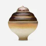 Geoffrey Swindell, Covered vessel, glazed porcelain