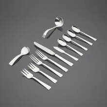 Allan Adler, Collection of eleven Starlit utensils, sterling silver, stainless steel