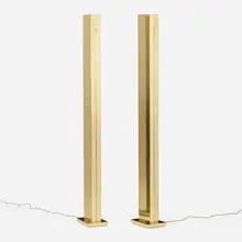 Casella, Pylon floor lamps model C1711, pair, c. 1980, polished brass
