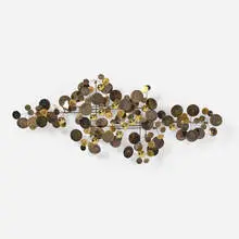 C. Jeré, Raindrops wall sculpture, 2007, patinated steel, torch-cut, and welded copper, brass