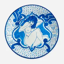 Eduardo Sarabia, History of the World 80, 2008, hand-painted earthenware