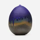 Closed Form (with rattle) by Toshiko Takaezu, c. 2005, glazed porcelain, sold Jun 2024